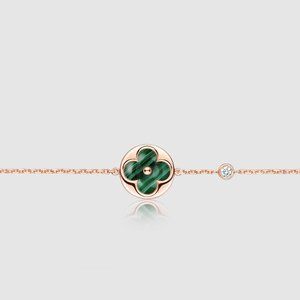 Louis Vuitton Blossom Bracelet Pink Gold Malachite Diamond